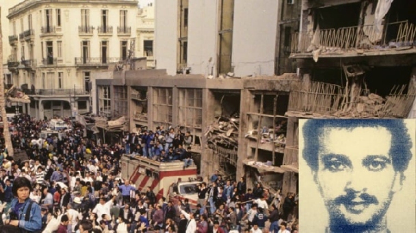 En el recuadro, Samuel El Reda, colombo-libanés buscado por el atentado a Amia, en Buenos Aires, donde hubo 85 muertos y centenares de heridos. Fotos: Archivo